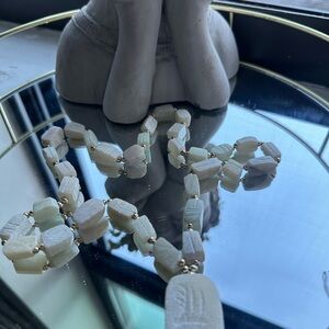 Elegant Cream Beaded Necklace